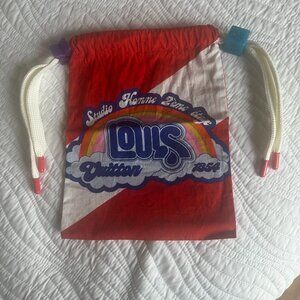 NEW LOUIS VUITTON WHITE RED SHOW GAY PRIDE Cotton Pouch